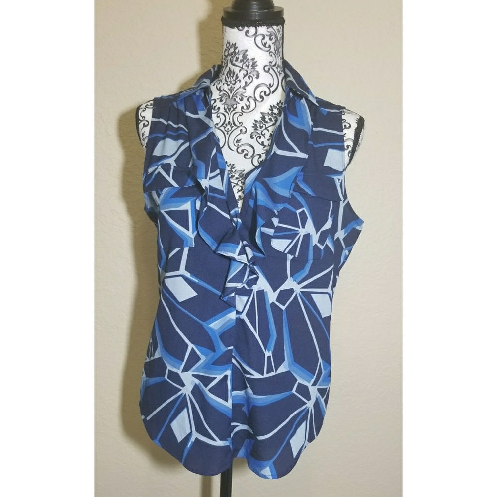 NY&Co Sleeveless  BlueTop- Size Small